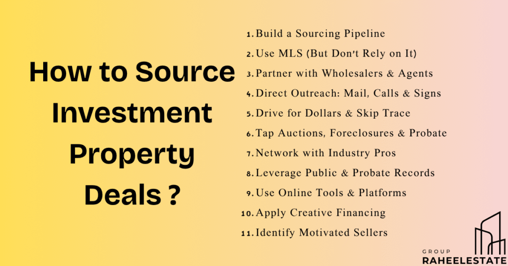 Ways to source investment property deals?